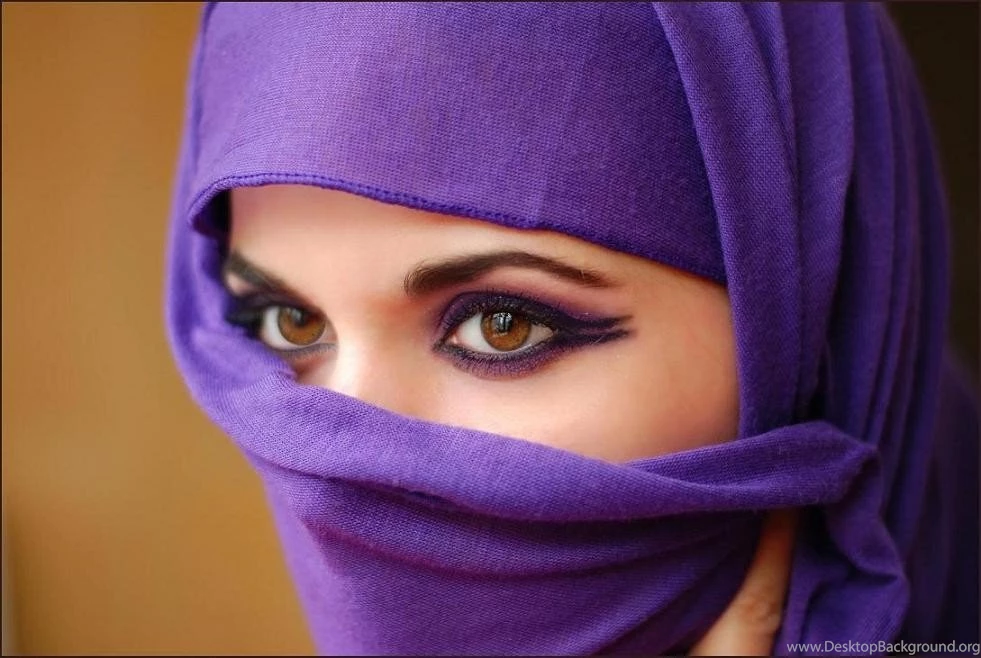 Wallpapers Woman Eyes Women Brown Hijab 981x658