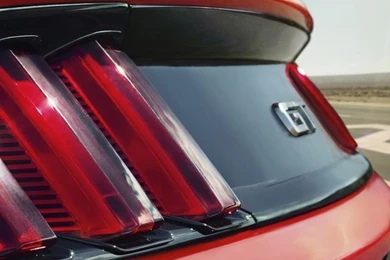 Download Red Ford Mustang Back Headlights Wallpapers For iPhone 4