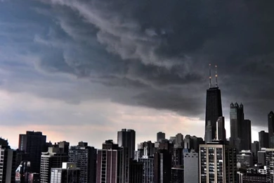 Storm Clouds Over Chicago iPhone 5s Wallpapers Download