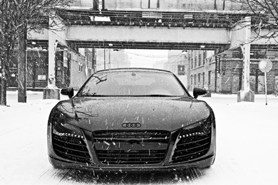 Audi R8 In Snow Wallpapers
