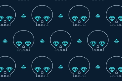 Dribbble Diamonds Skull Wallpaper.png By Jackie Saik