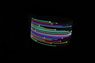 Download Wallpapers Colored Stripes On A Black Backgrounds (1920 X ...