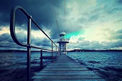 Download Wallpapers 1920x1080 Lighthouse, Sea, Construction ...