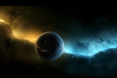 1366x768 Space Planet Aurora Wallpapers