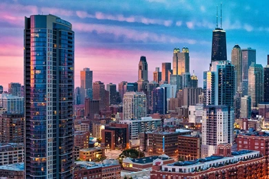 Download Wallpapers Dawn In Chicago, Illinois (1920 X 1080 HDTV ...