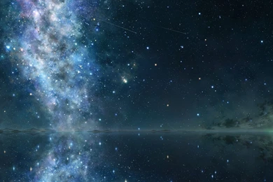 Lakes Reflection Star Stars Sky Night Wallpapers