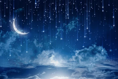 Stars Rain Fantasy Night Wallpapers HD