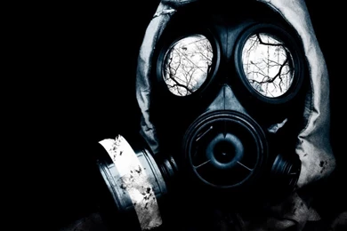 Wallpaper: Gas Mask, 3D, Toxic, Creepy, Dark Background, HDR Wallpapers