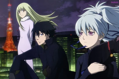 Download Wallpapers 1920x1080 Darker Than Black, Boy, Girls, City ...
