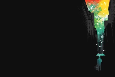 Download Wallpapers 1920x1080 Light, Umbrella, Dark Full HD 1080p ...