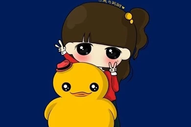 Cute Girl With Small Yellow Duck iPhone 5s Wallpapers Download ...