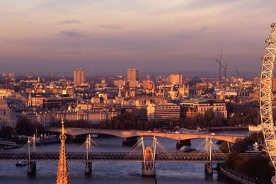 Download Wallpapers 3840x1200 London, England, River, Bridge, Big ...