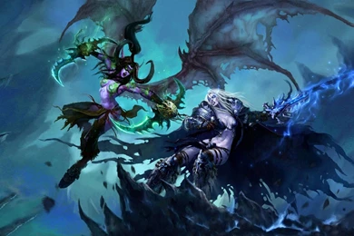 Illidan Vs Sylvanas World Of Warcraft Wallpapers Free Wide HD ...