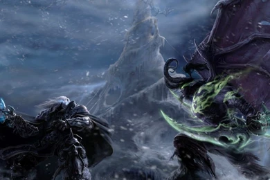 Download Wallpapers Arthas, Illidan, Demon, Night Elf, Illidan ...