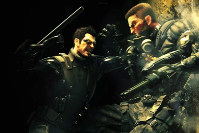 Download Wallpapers 3840x2160 Deus Ex, Adam Jensen, Attack, Glasses ...