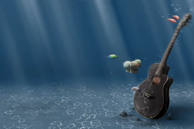 Fish Guitars Underwater Wallpapers (