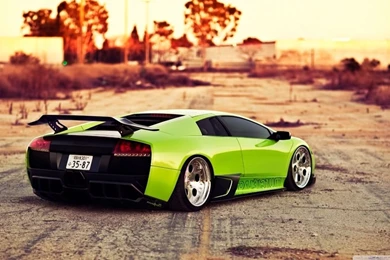 Green Lamborghini Supercar 2 Wallpapers Wallpapes HD