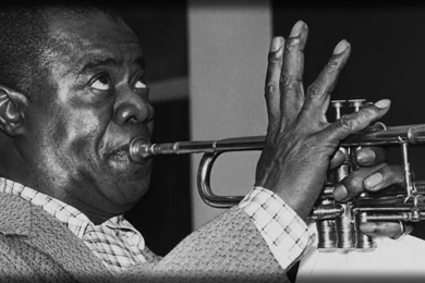 Louis Armstrong Pipe Eyes Fingers Shirt Hd Wallpapers