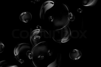 Dark Abstract Bubbles On A Black Backgrounds