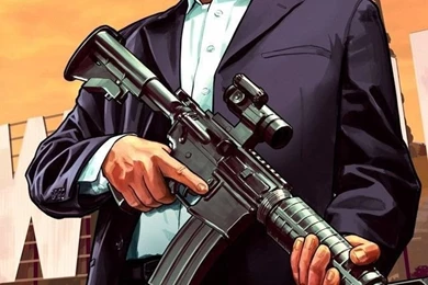 Download GTA 5 Michael With A Rifle Wallpapers For iPhone 4