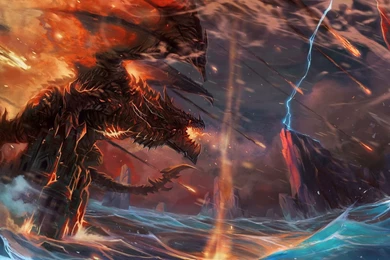 Dragon, World Of Warcraft: Cataclysm, Deathwing, Thrall Wallpapers HD