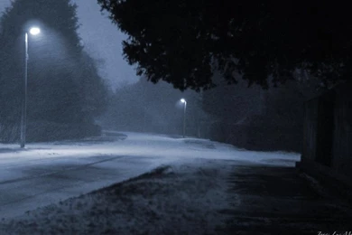 NobleWalls: Dark Nighttime Snow Desktop And Mobile Backgrounds