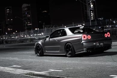 Nissan Skyline GT R R34 Night » Holy Drift HD Car Wallpapers And ...