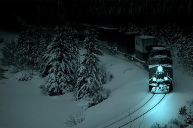 Train In The Winter Night Wallpapers Photography Wallpapers