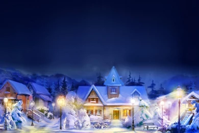 Winter Night Wallpaper Images