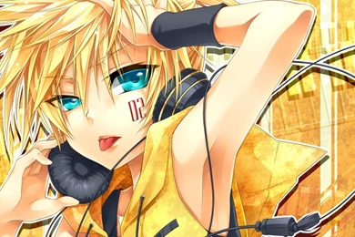 Download Wallpapers 1680x1050 Anime, Girl, Blond, Tongue ...