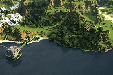 Minecraft Landscape iPad 3,4 & Air Wallpapers
