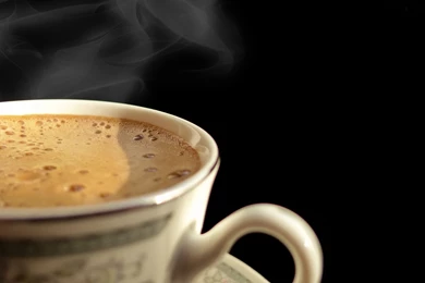 White Cup And Hot Coffee Wallpapers Wide