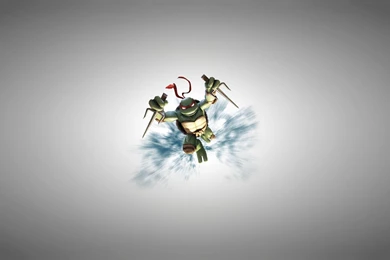 Teenage Mutant Ninja Turtle, Art, Light Beam, Grey Background, Desktop