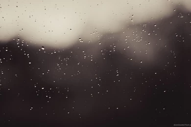 Download 1366x768 Water Drops On Glass Wallpapers