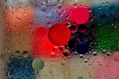 Colorful Water Drops on Glass Wallpaper.jpg