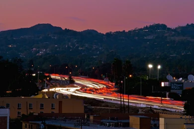 Buildings & City: Light Stripes Los Angeles, California, Desktop ...