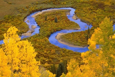 1280x1024 Autumn River Desktop PC And Mac Wallpapers