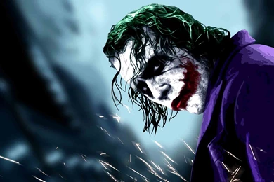 Joker Heath Ledger Poster Wallpaper.