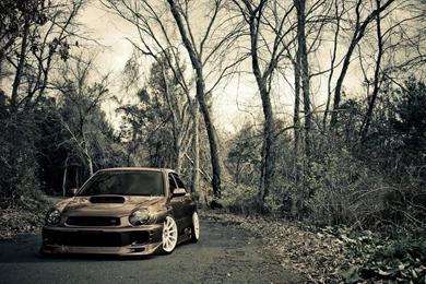 Road Forest Subaru Impreza Wallpapers