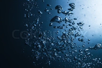 Air Bubbles In Water Stylish Blue Backgrounds