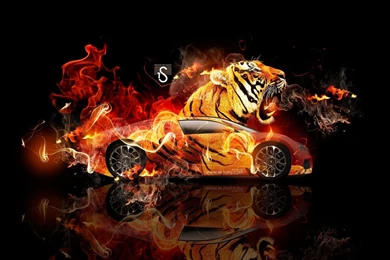 Bugatti Veyron Fantasy Tiger Fire Car 2014 « El Tony