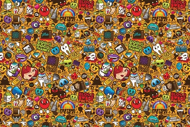 Doodle Jthree Pop Art Retro HD Wallpapers