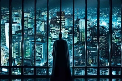 640x960 Batman Watching Iphone 4 Wallpapers