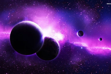 Planets In The Purple Galaxy Wallpapers Space Wallpapers