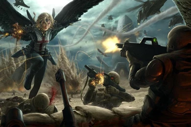 Epic Angel Fantasy Wings Crusede Battle Hd Wallpapers (