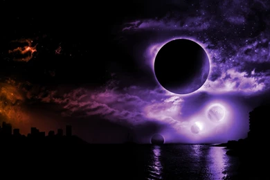 Dark Abstract Space Wallpaper.