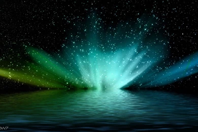 Green Lights In Space Wallpapers Abstract