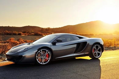 Mclaren Mp4 12c In Gray Side View Sunset 1920x1080