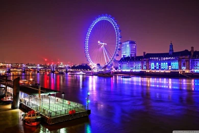 London Eye At Night HD Desktop Wallpapers : Widescreen : High ...
