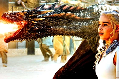 Daenerys Targaryen And Drogon Dragon In Game Of Thrones Wallpapers ...